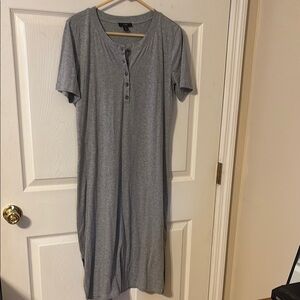 J Crew Henley Midi T shirt Dress size small